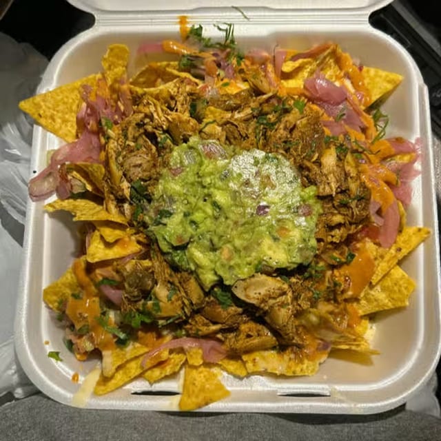 Pulled Chicken Nachos.